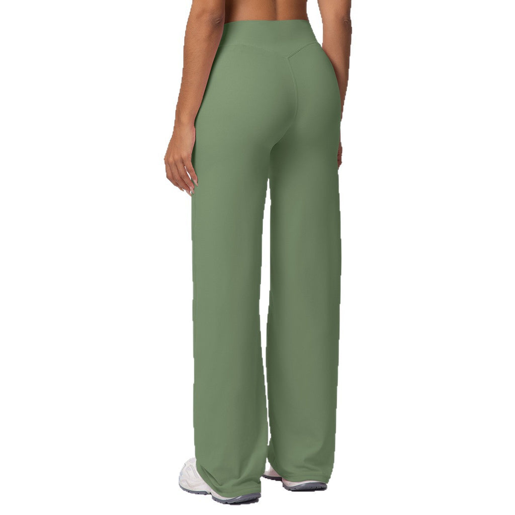 Pantalon de yoga en couleur solide, taille haute C'est un coup de pied