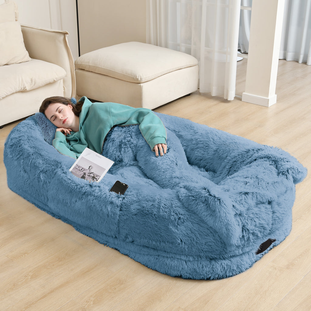 Lit de chien humain surdimensionné pour adultes et animaux de compagnie