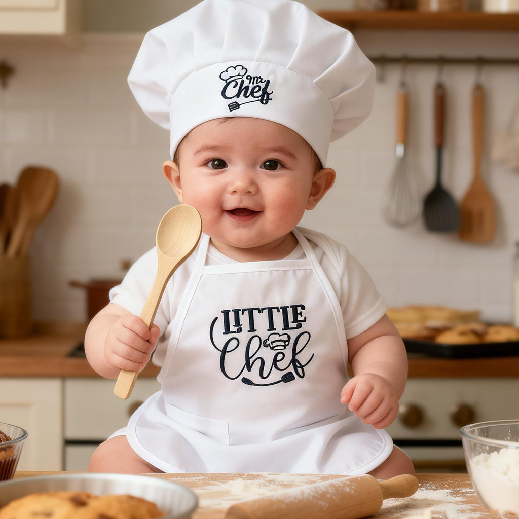 Bébé de 1 mois Photo Outfit Chapeau haut en dentelle Broderie petit chef costume