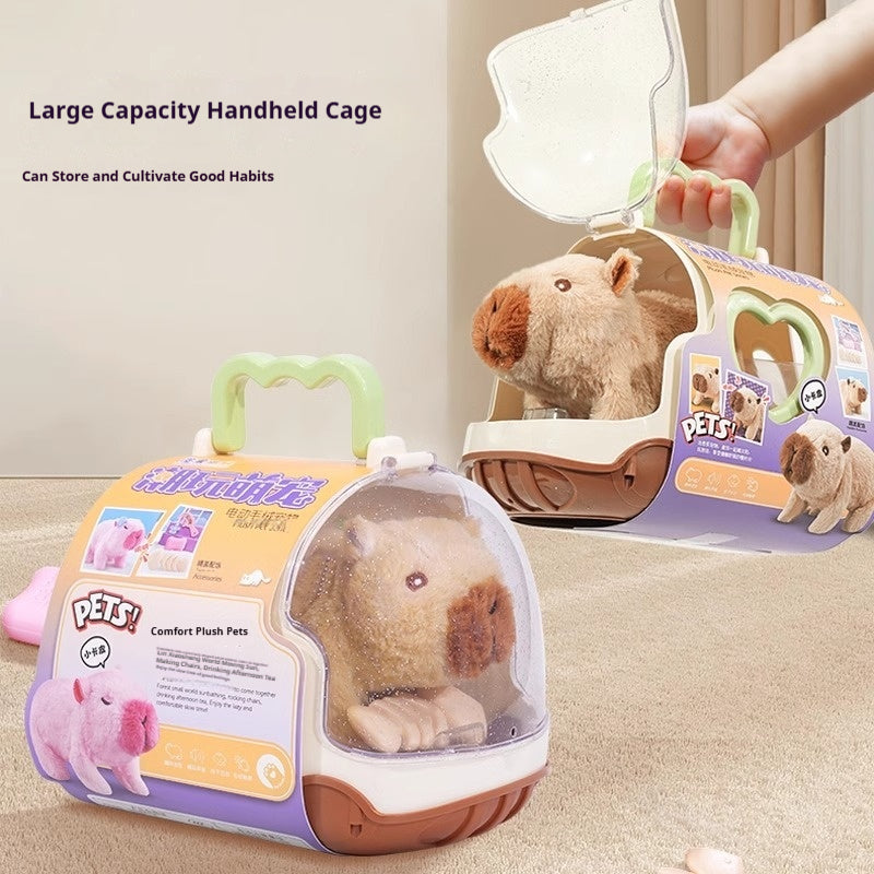 Jouet de poupée Capybara électrique pour enfants marchant et parlant en peluche