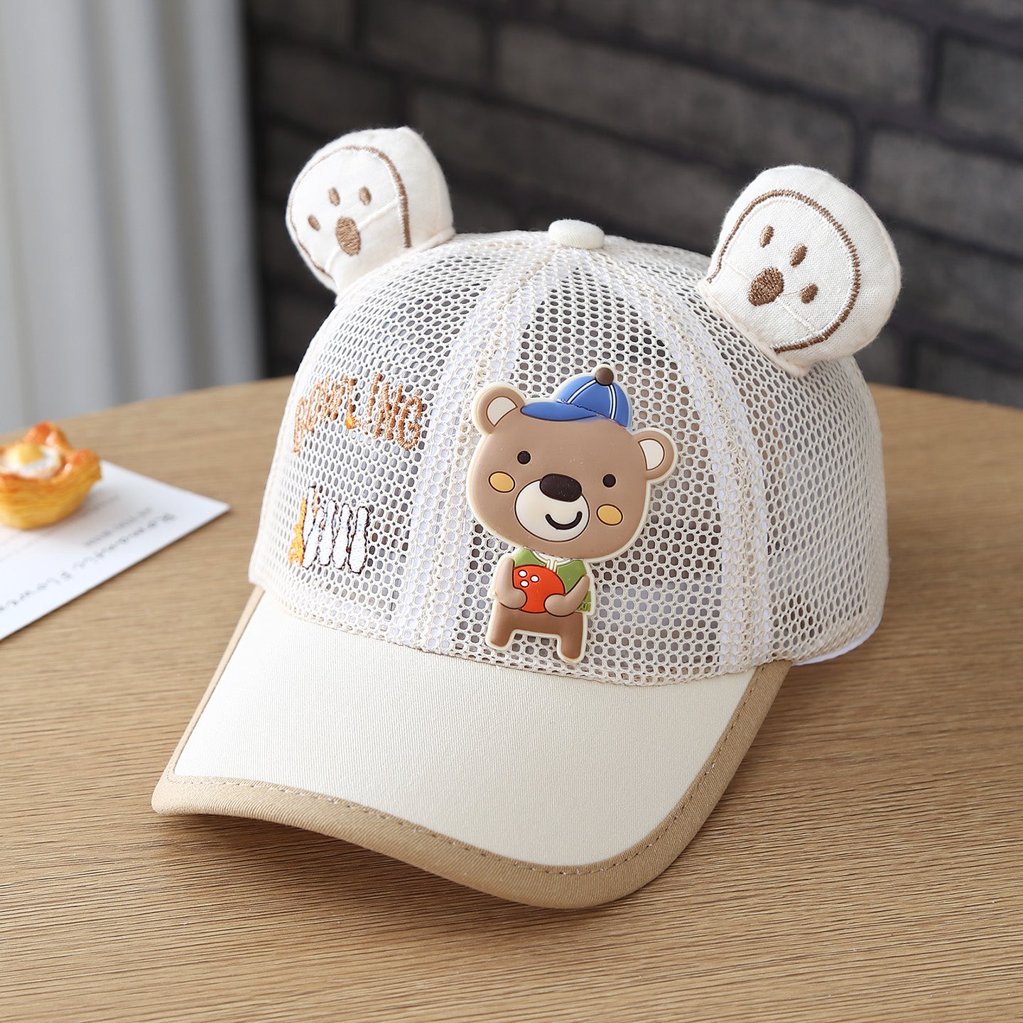 Tableau de dessin mignon d'été Bear Garçons et chapeau de filles Mesh Chapeau pour enfants Duckbill Cap Bre