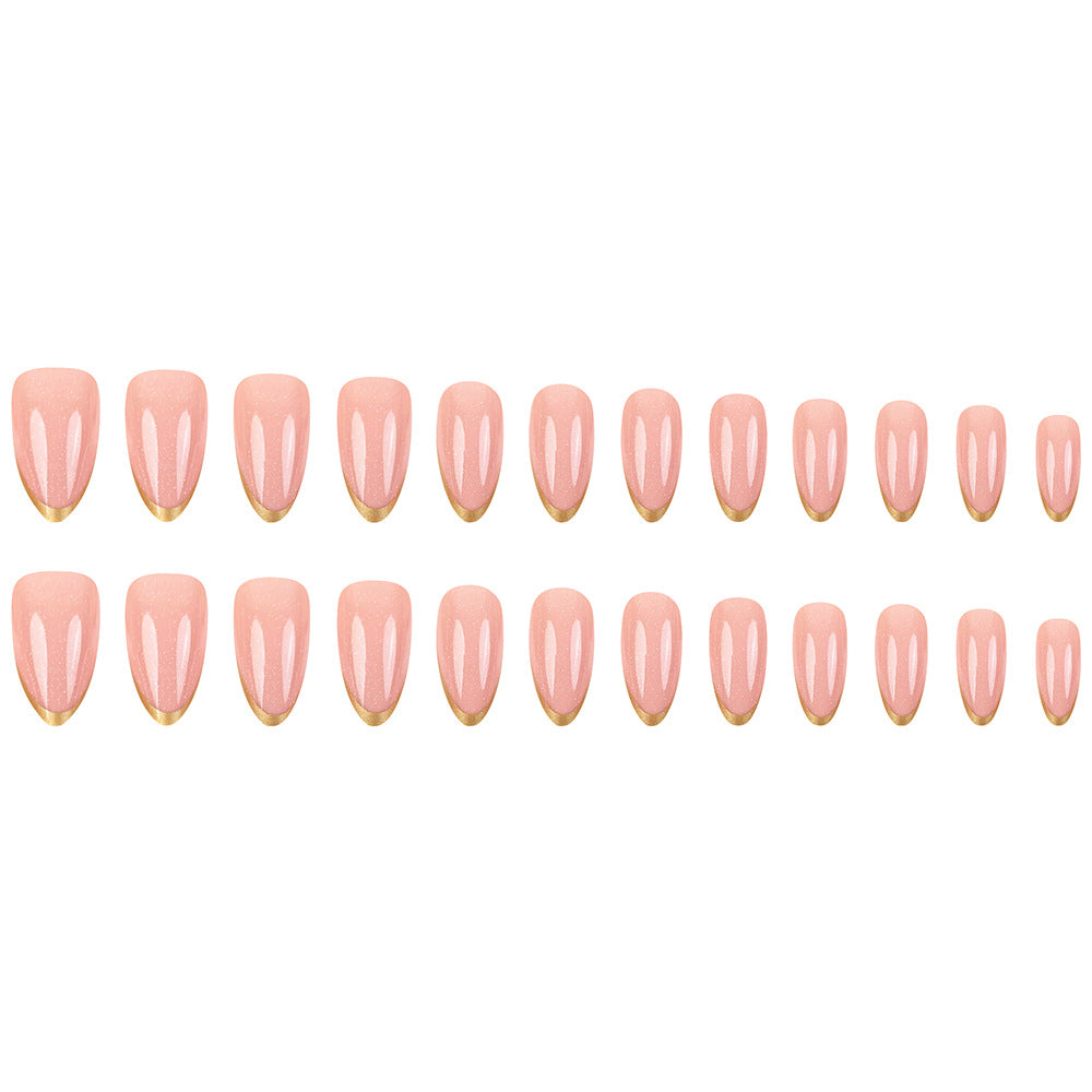 24 pièces de faux ongles courts en forme d'amande