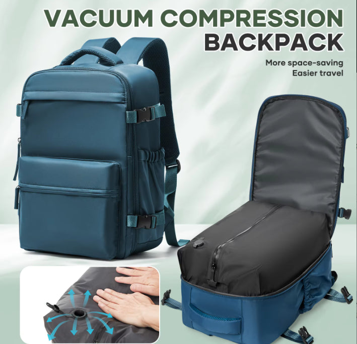 Un sac à dos confortable et durable avec une pompe à vide Compression Custom Logo Zipper Seal