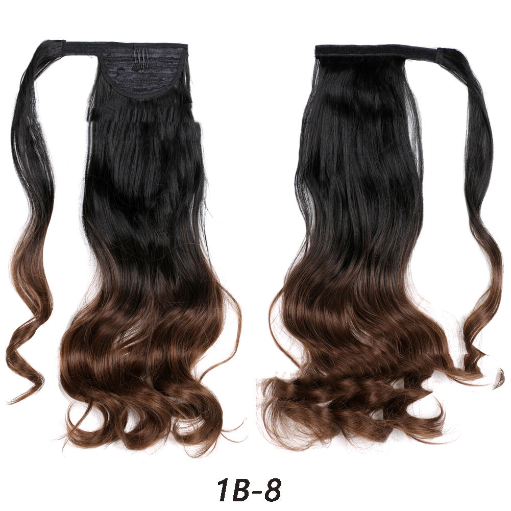 Perruque de fibre chimique dynamique Velcro Ponytail