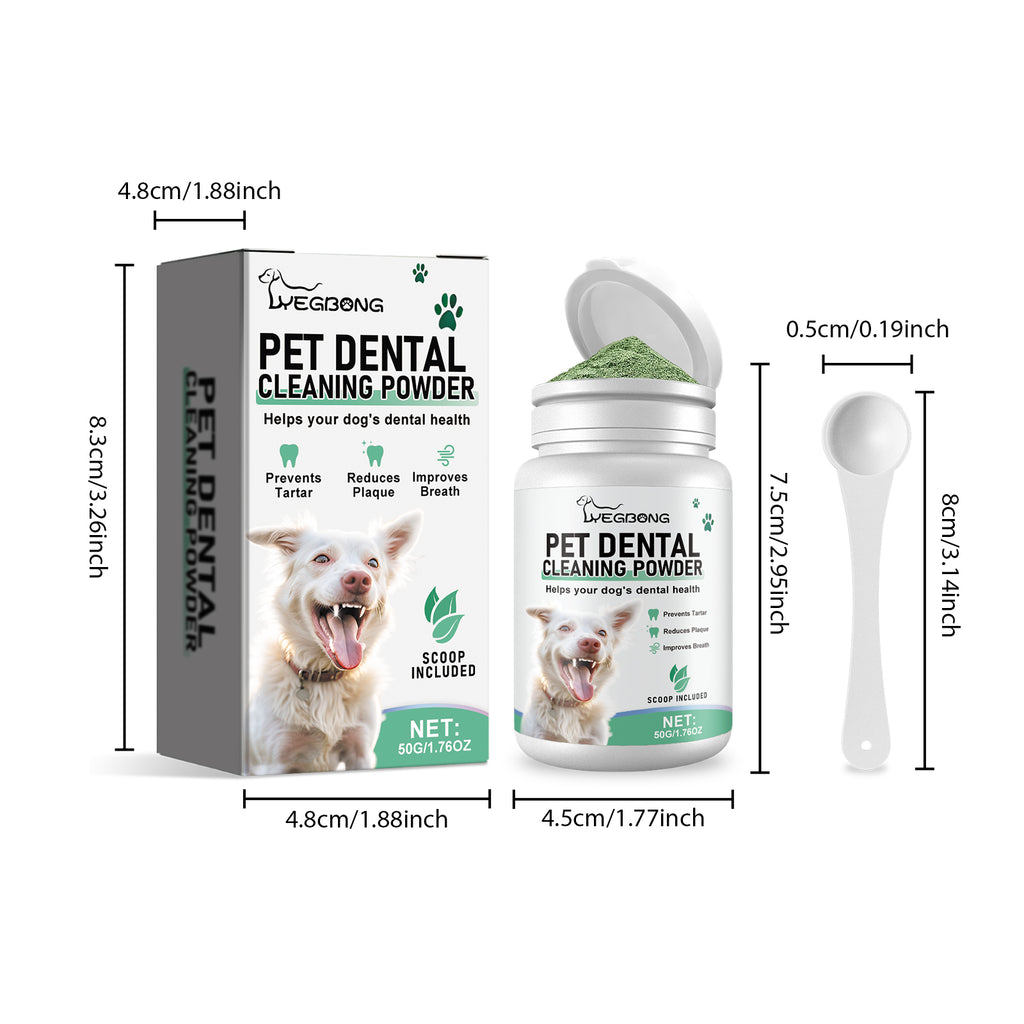 Poudre de nettoyage de dents de chien