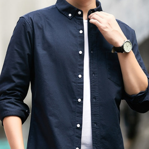 Oxford Cotton Shirt manches longues Style casual