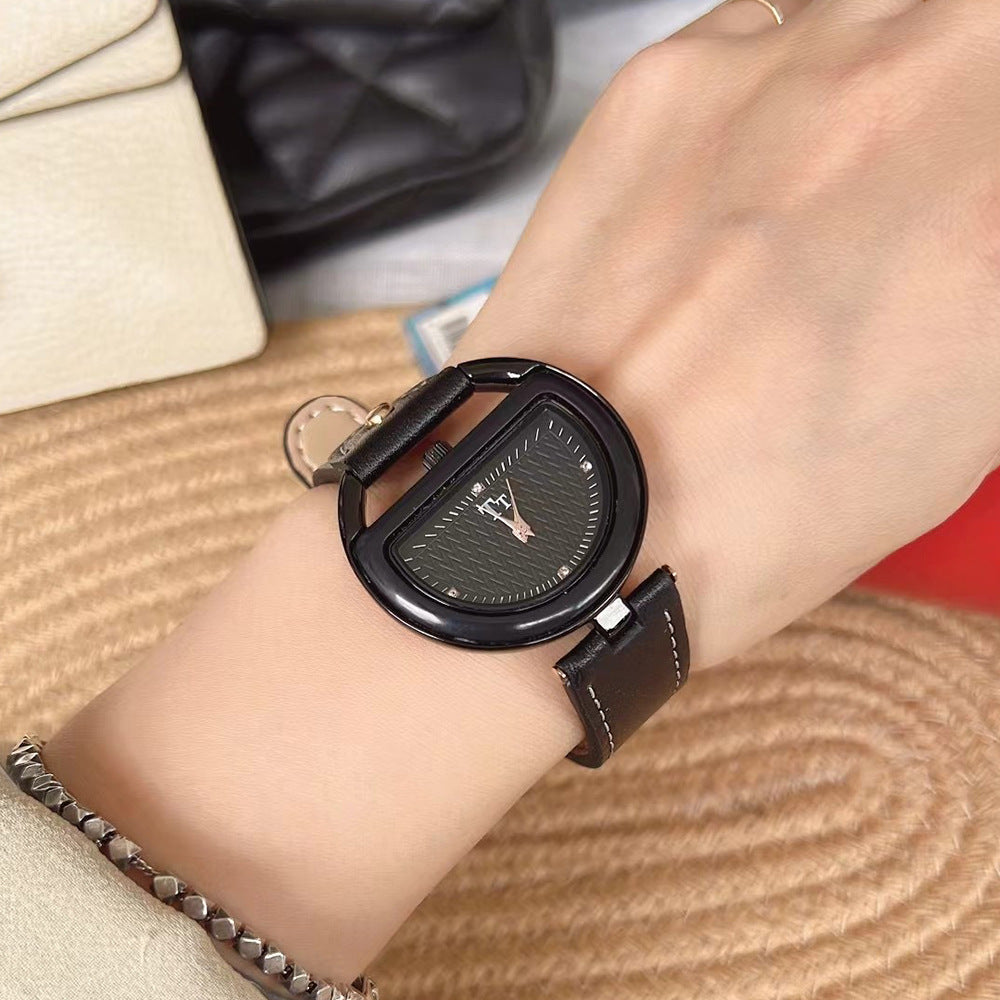 Femmes Montre avec une véritable sangle en cuir simple et élégant