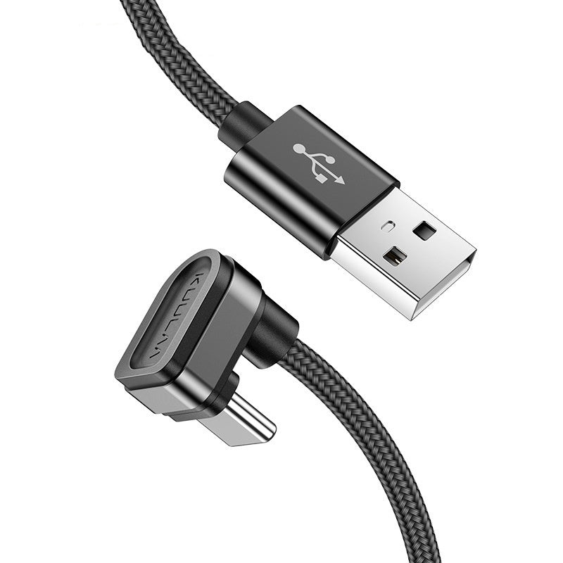 Câble de données en nylon de type C en forme de U de charge tressé