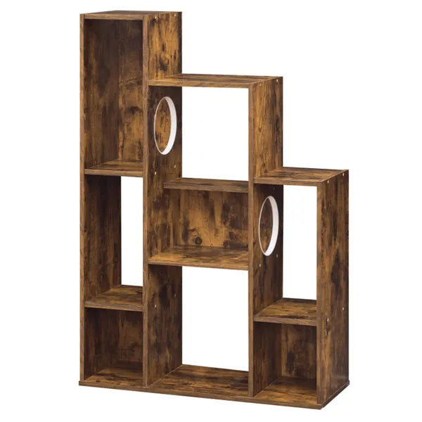 Cabinet de bibliothèque pour chats (brun rustique)