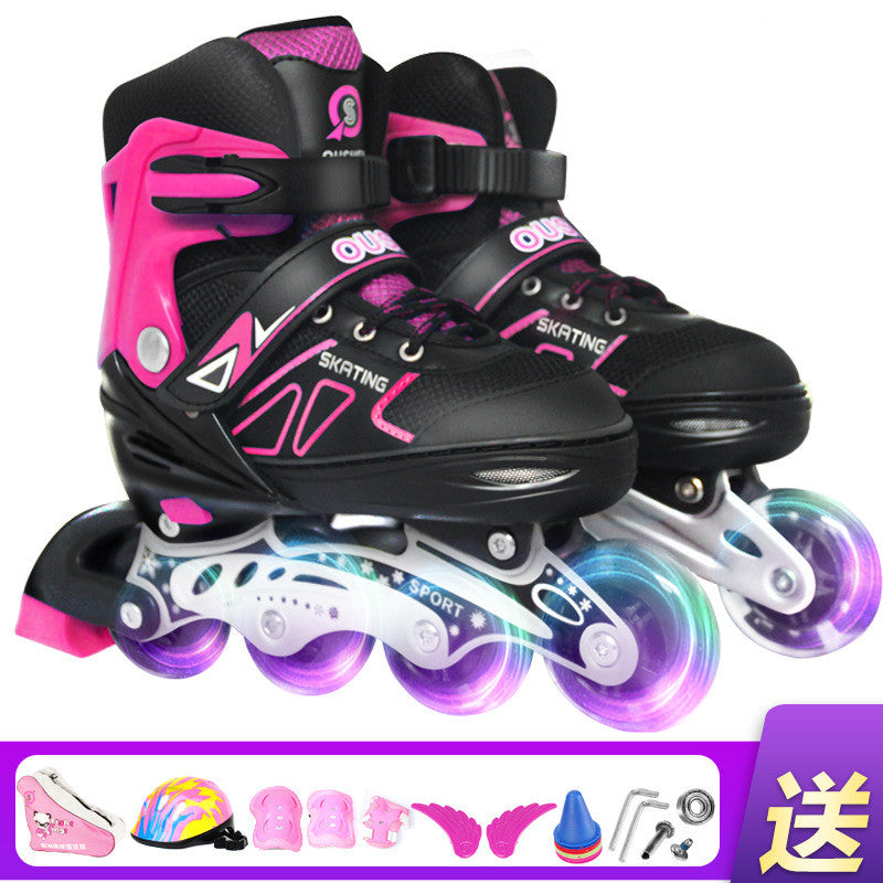 Patins de glace patinage de vitesse enfants et étudiants rouler en ligne réglable