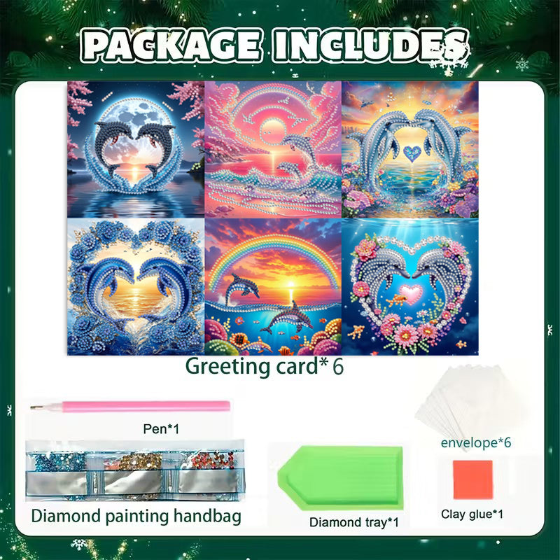 Kit de peinture diamant bricolage Kit carte d'anniversaire