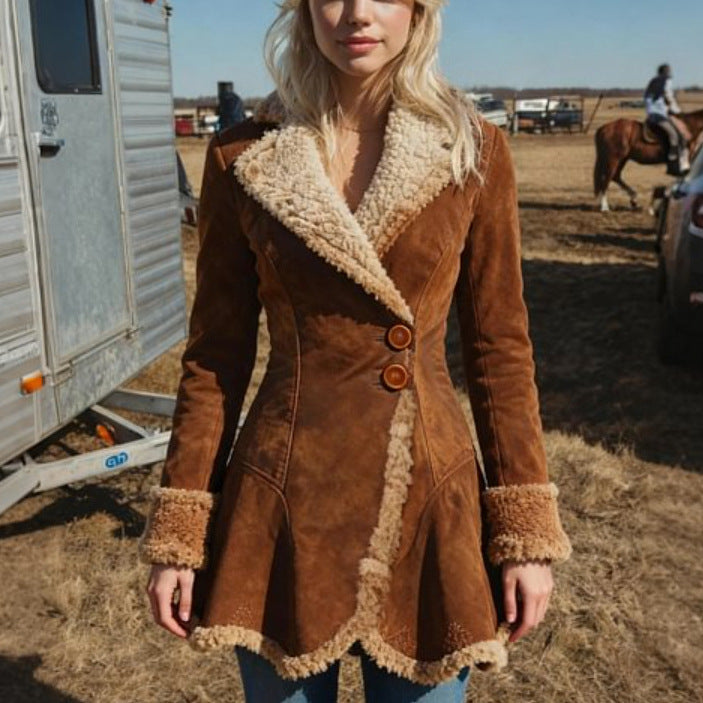 Veste polaire Manteau épais intégré pour femmes