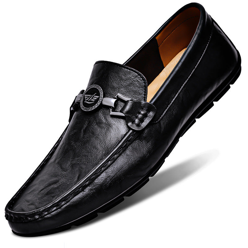 Men's Versatile Trendy Soft Leather Comfortable Casual Leather Shoes