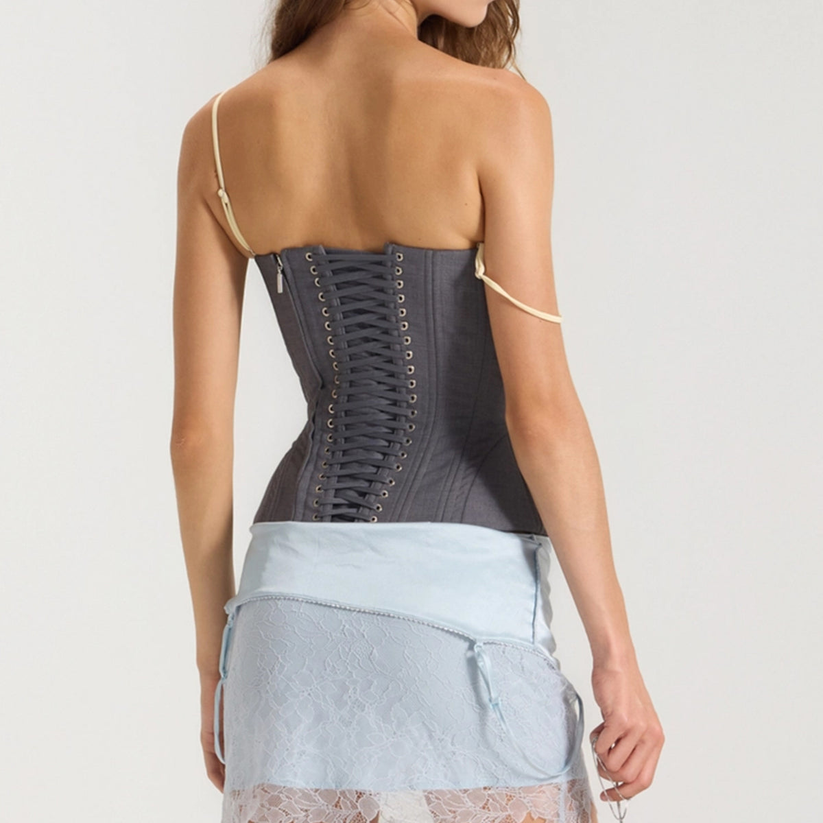 Corset en dentelle serrée pour femmes avec désossage sous-cutané