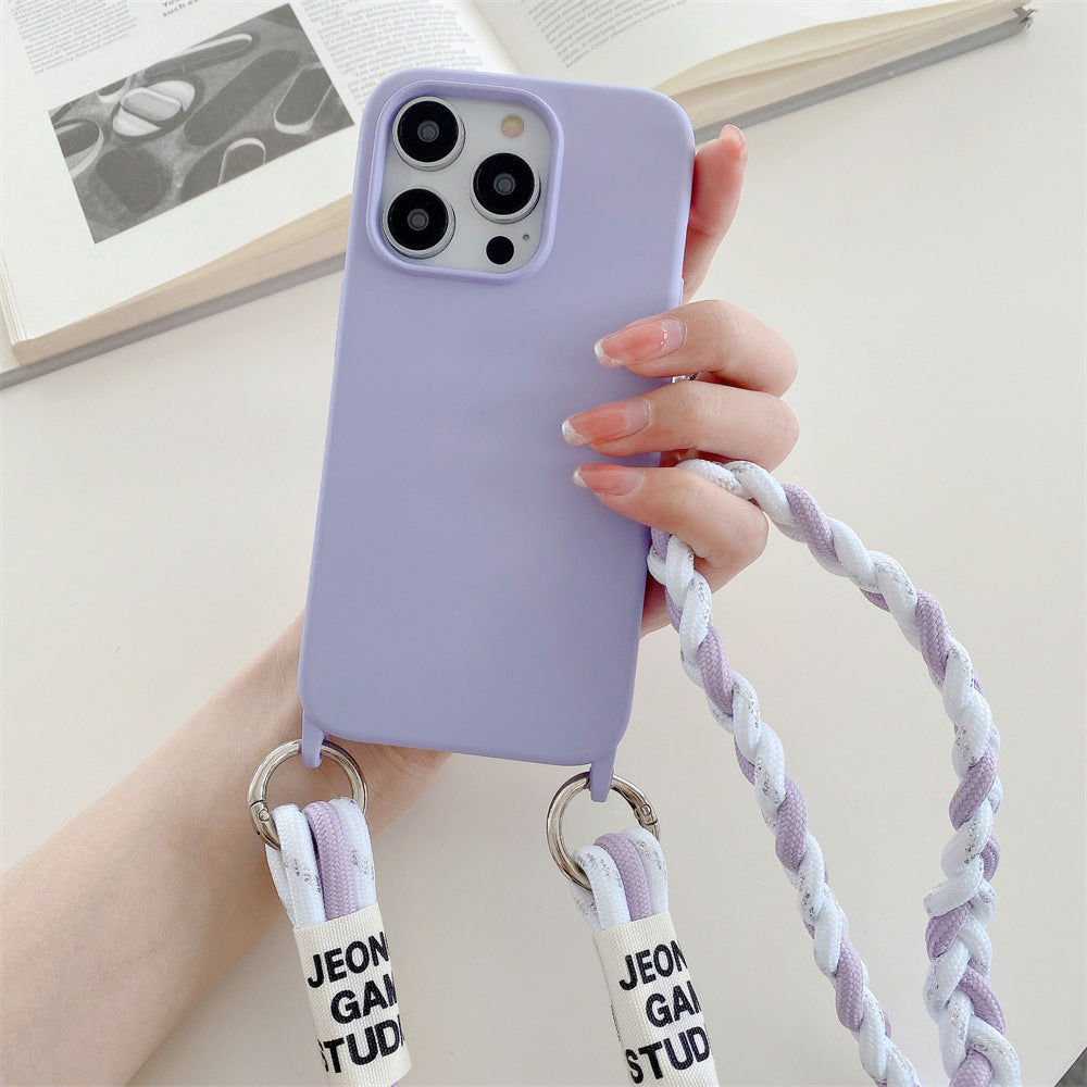 Back Woven Cross-body Lanyard Backer-card Accessoires Coque téléphone