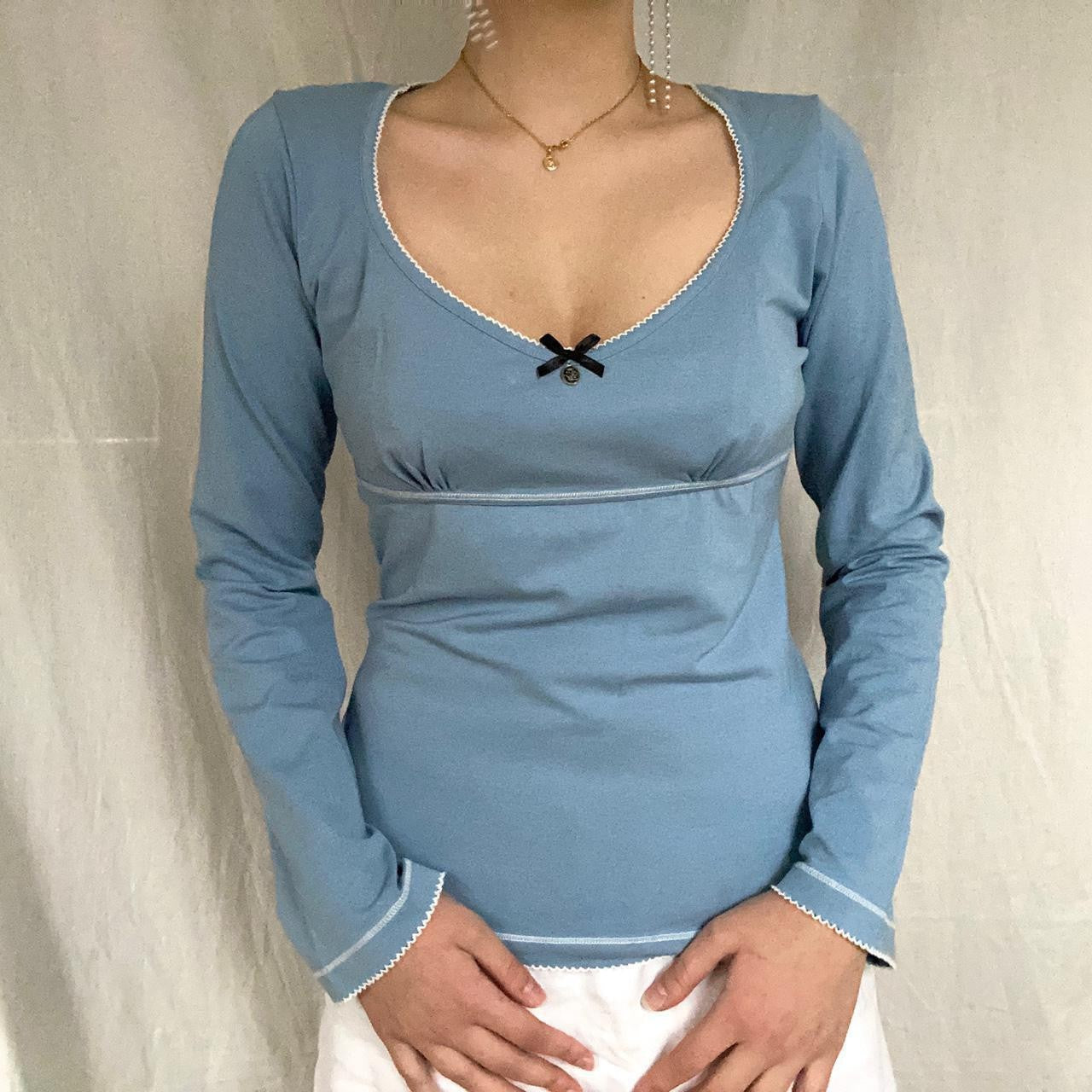 Casual Chic imprimé manches longues Top européen et style américain