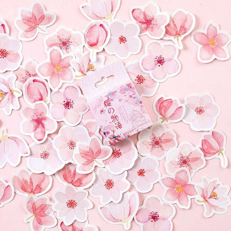Sakura Histoire Romantique Sticker Matériel Diy