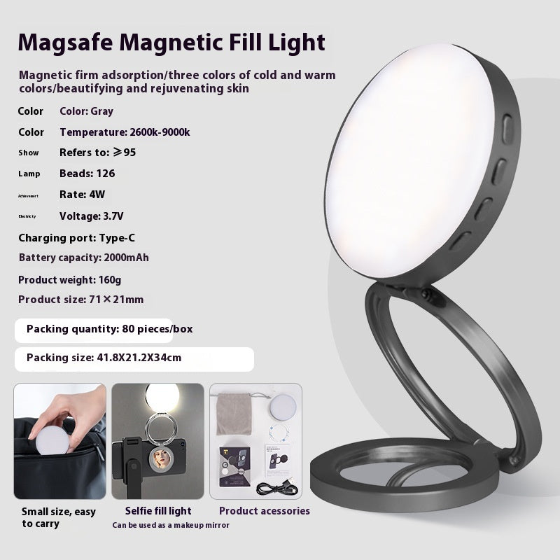 Photographie de lumière de remplissage de téléphone mobile magnétique