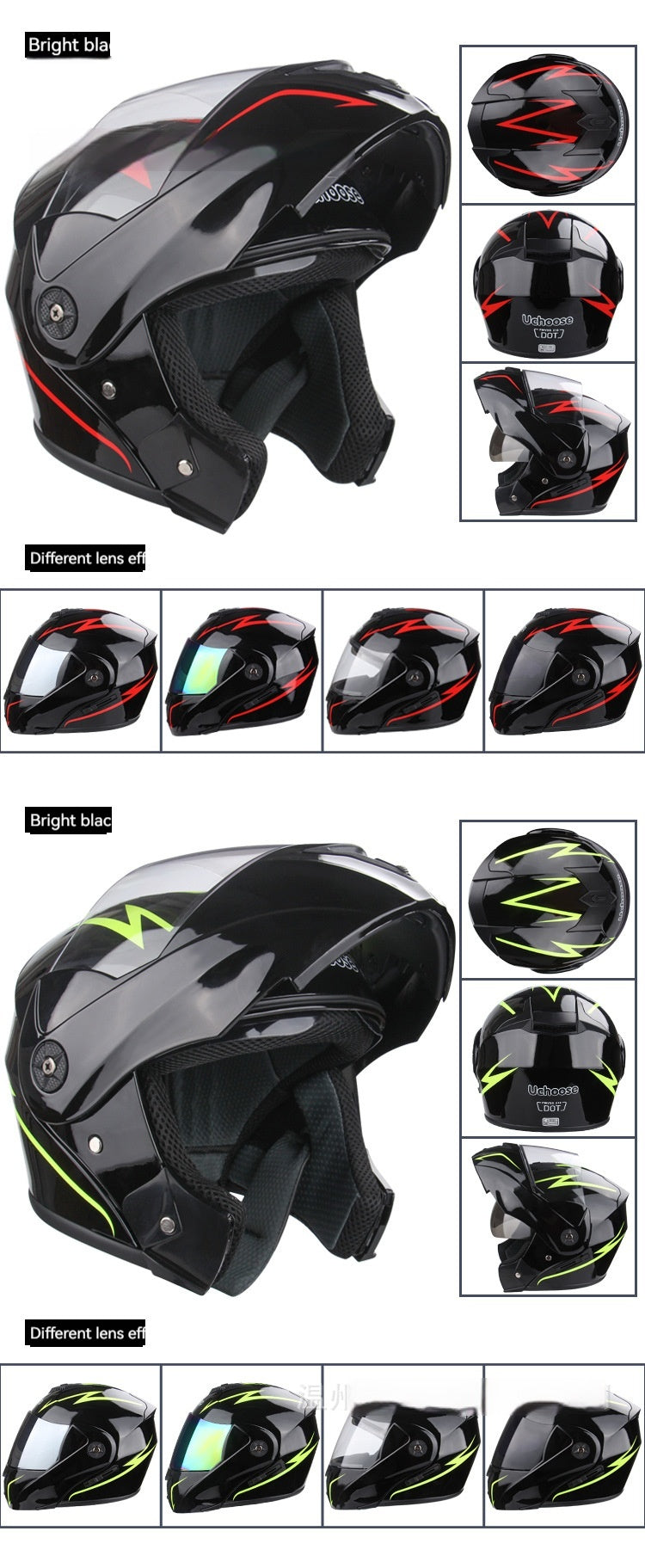 Motorcycle électrique double objectif exposé hommes et femmes casque de moto