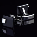 Boutons de manchette Business Black Agate