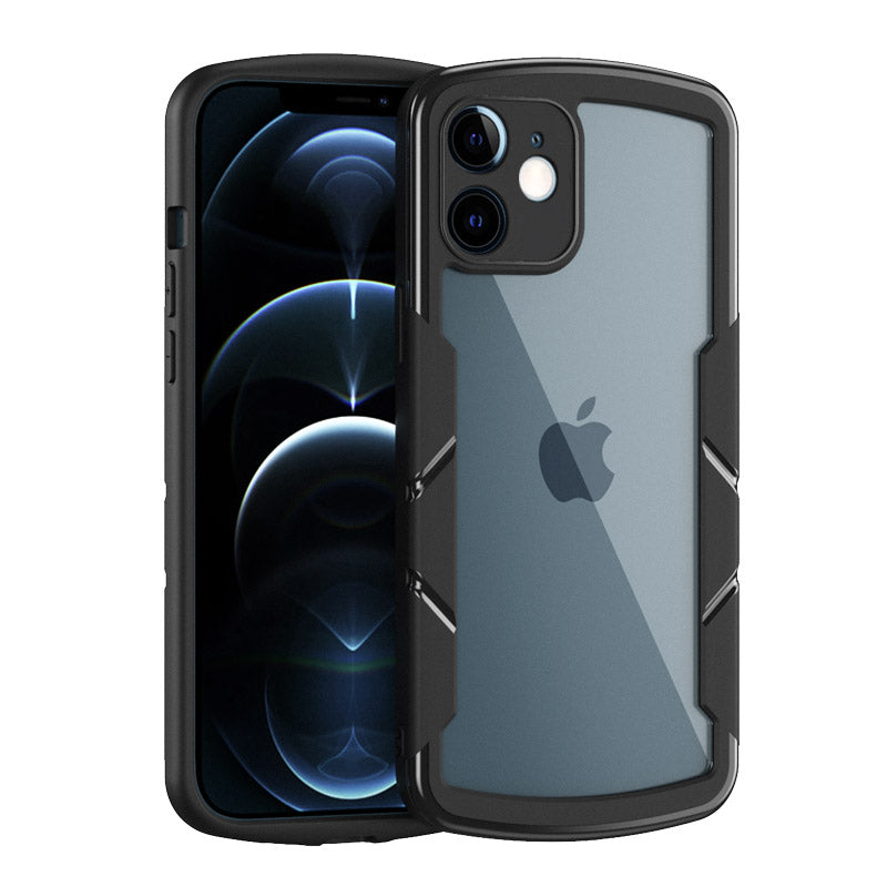 Lentille anti-drop tout inclus Silicone boîtier de téléphone transparent
