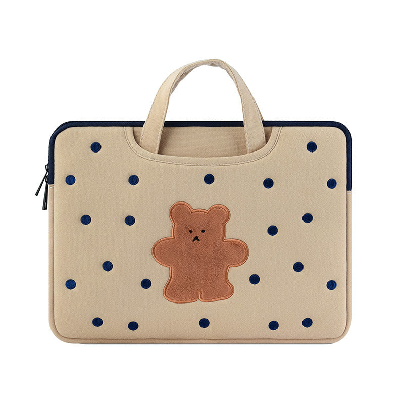Sac d'ordinateur pour ours Femelle Portable Cute Notebook Ins Liner Bag
