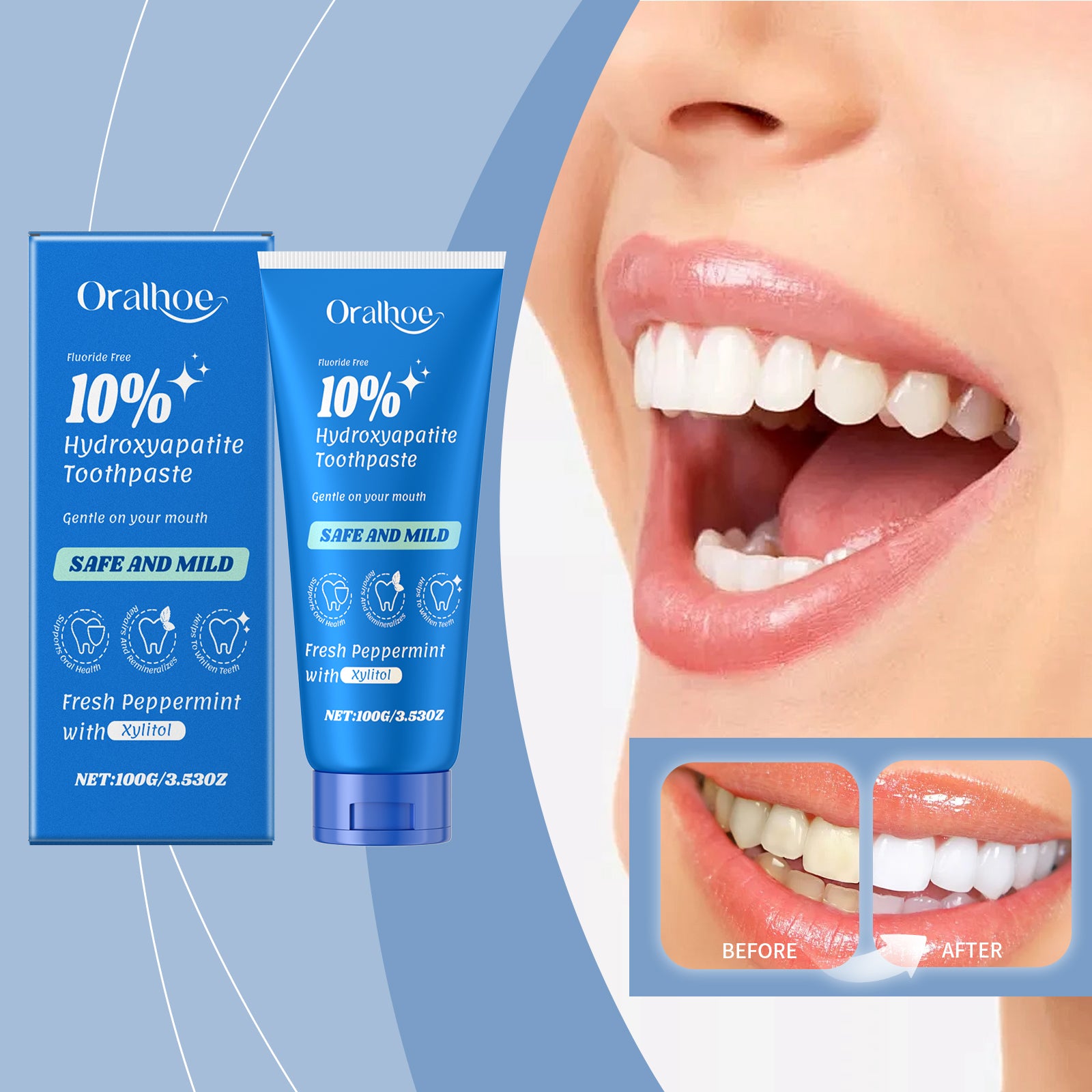 Dentifrice blanchissant la menthe
