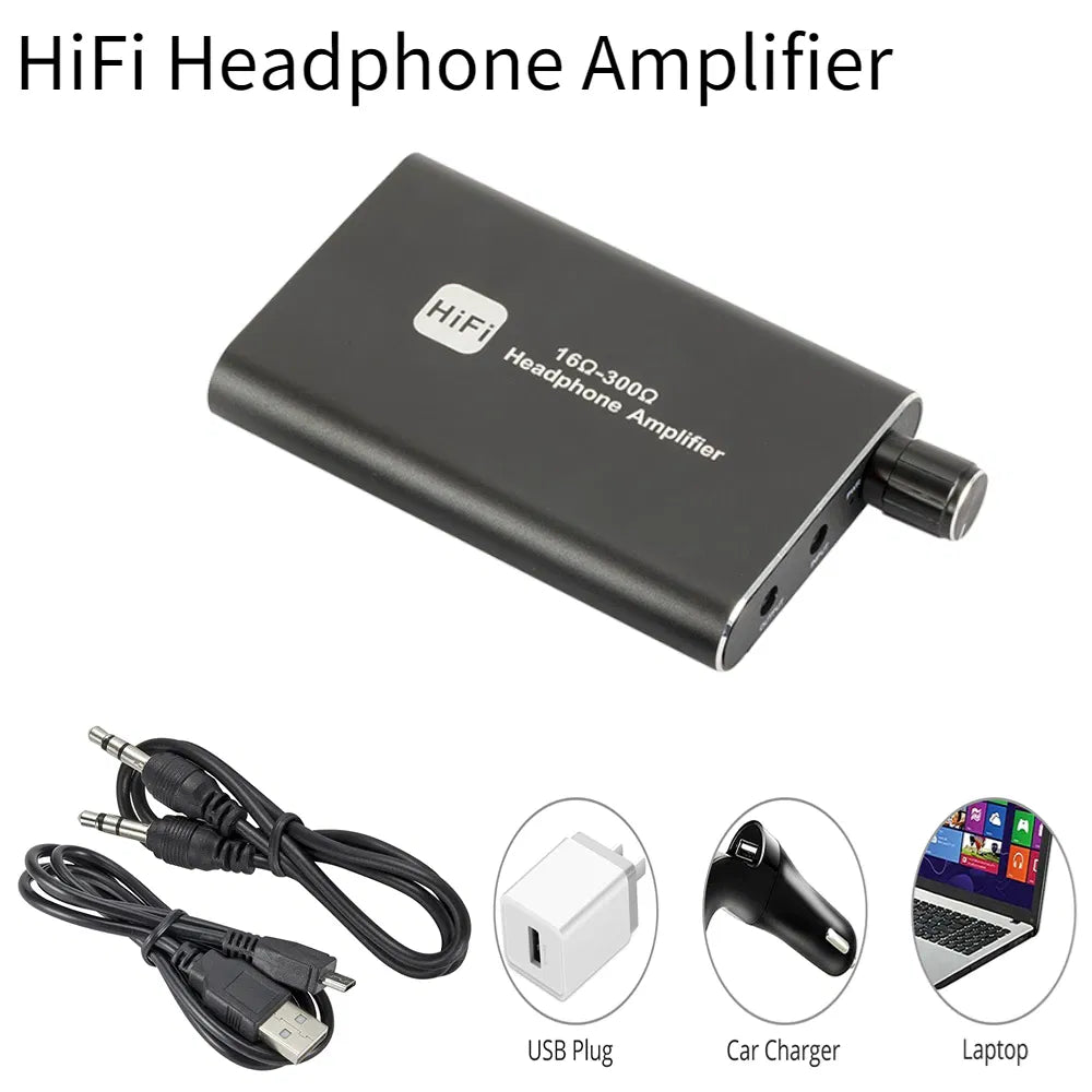 16-3000 Écus Amplifieur casque Portable Earphone AMP 3.5mm avec câble USB audio