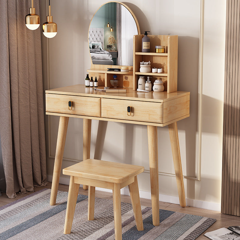 Style nordique Solid Wood Vanity Internet Design célèbre pour les petits appartements