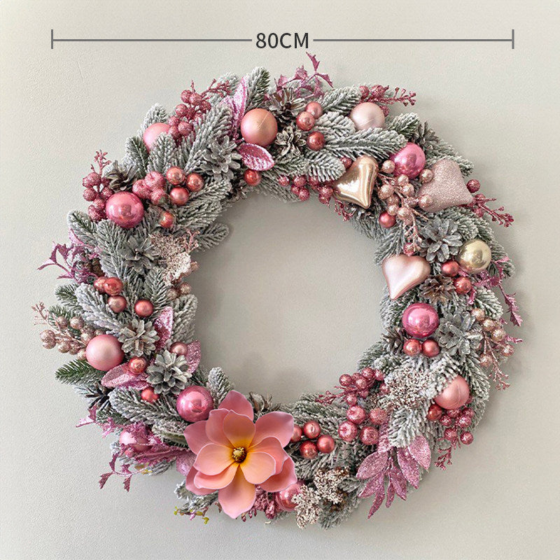 Wreath décoratif PE Flocked de Noël