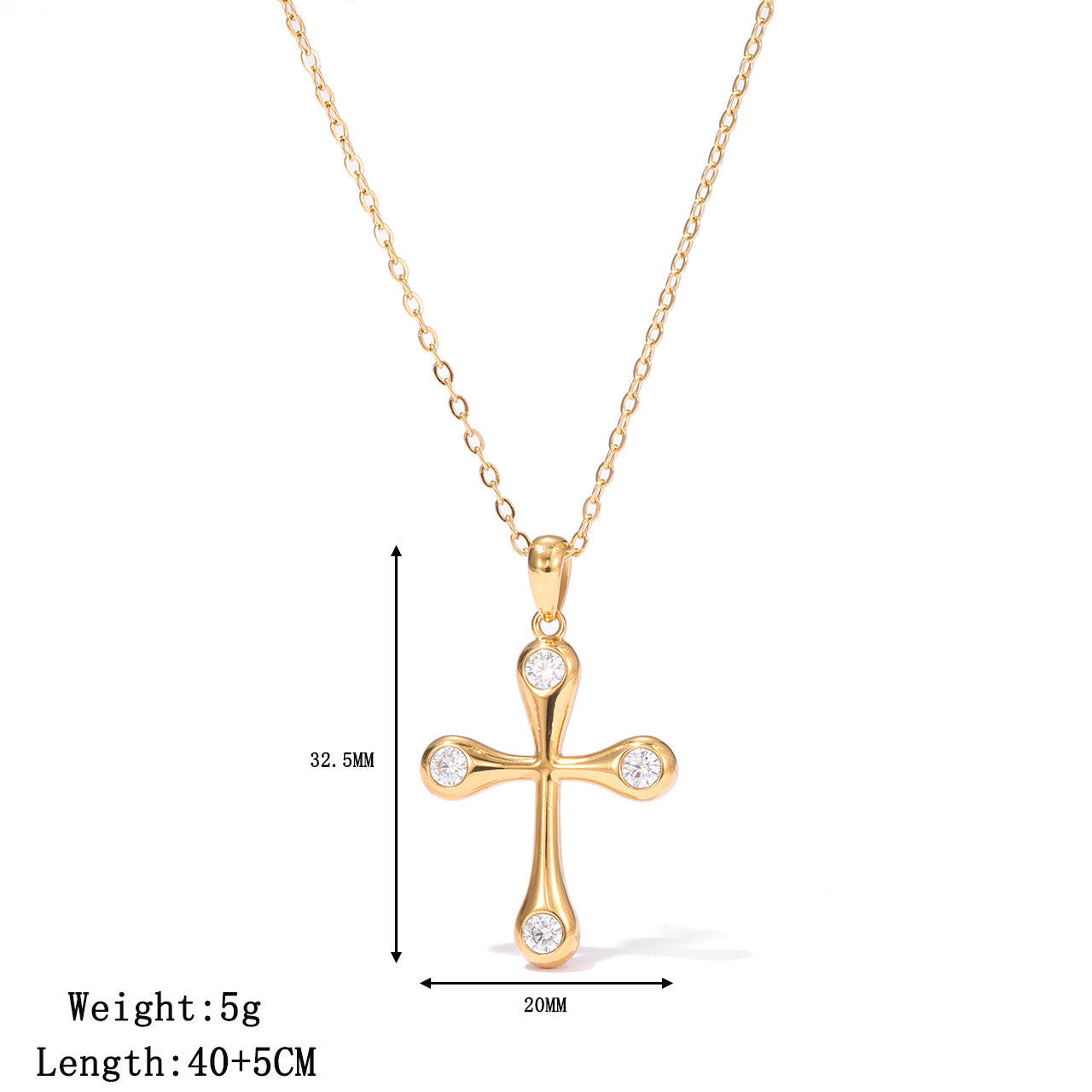 Collier Cross pour femmes sophistiquées polyvalentes et subtilement luxueuses
