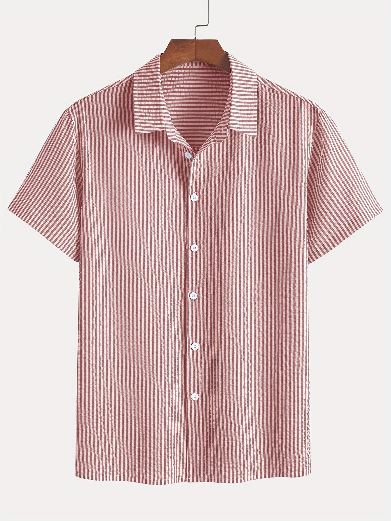 Chemise retro à manches courtes pour hommes