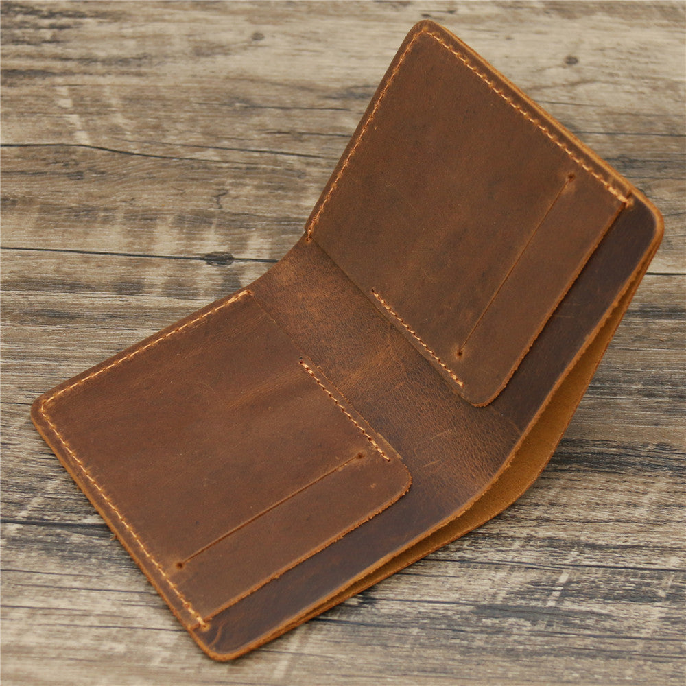 Crazy Horse en cuir pour hommes Wallet European and American Retro