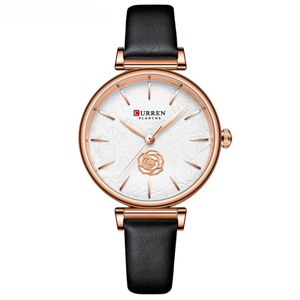 Montre Quartz à l'épreuve de l'eau pour femmes mode et simple