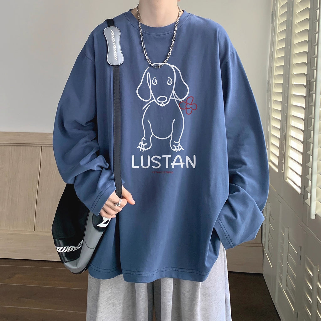 T-shirt à manches longues imprimé pour chiot de dessin animé
