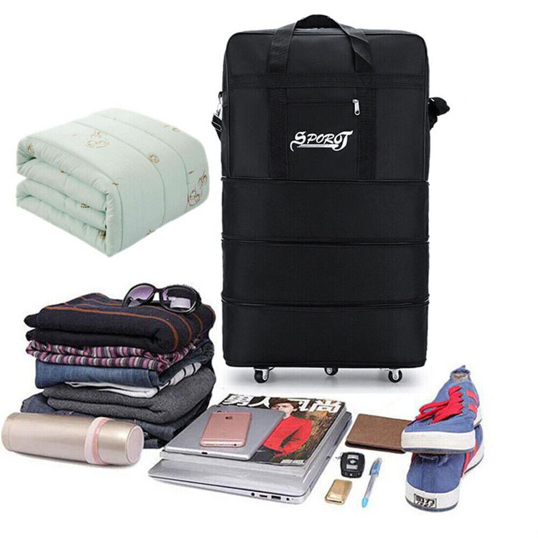 42 Extra Grand Sac à Bagage Léger Valise Sac de Voyage Sac à Main BAG UK