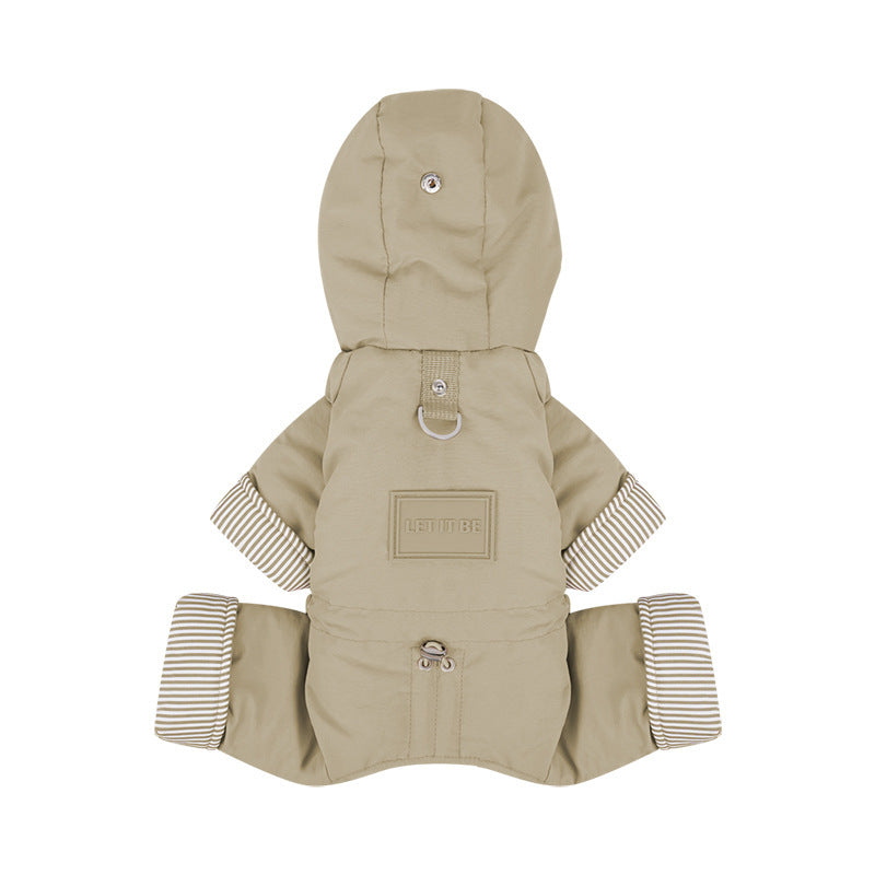 Manteau rembourré en coton pour animaux de compagnie Warm Four-legged Full-coverage with Hood