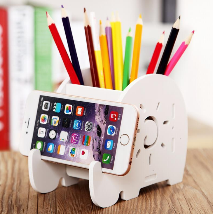 Multi-fonction stylo support créatif étudiant dessin animé enfants bureau petite boîte de stockage