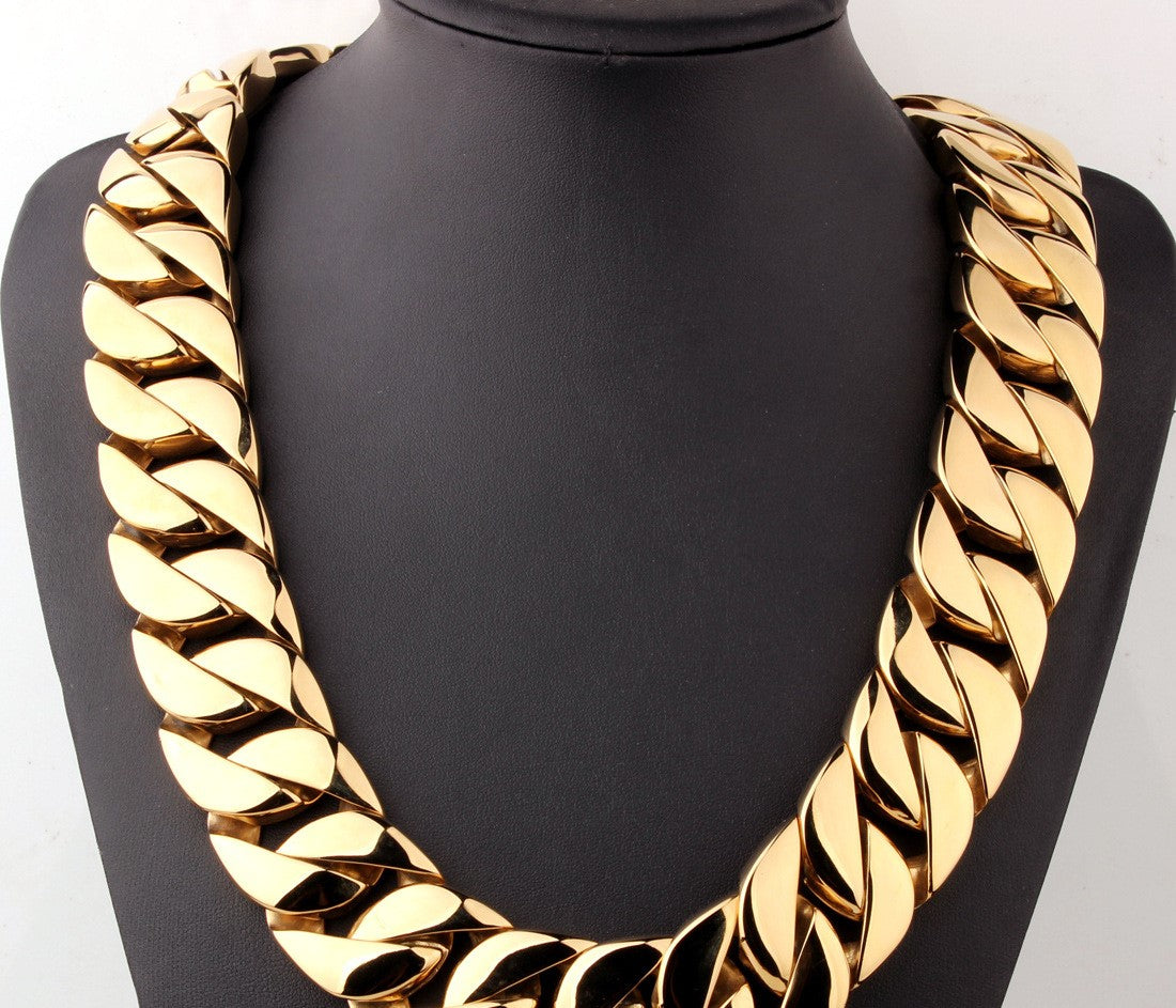 Collier de coulée en acier à vide en titane pour hommes