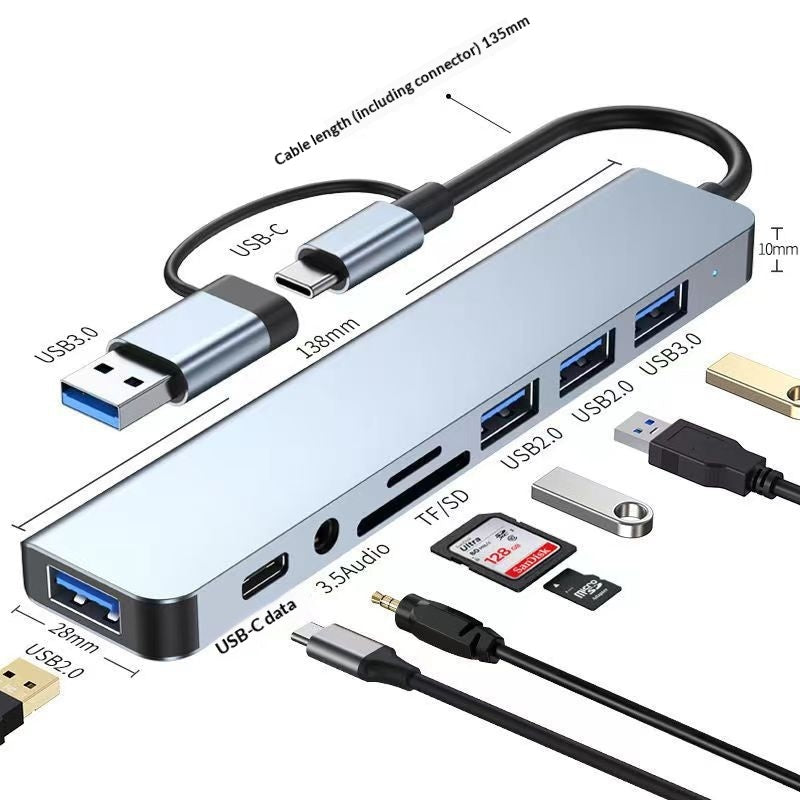 Extendeur d'ordinateur portable 8-en-1 à double tête multifonctions
