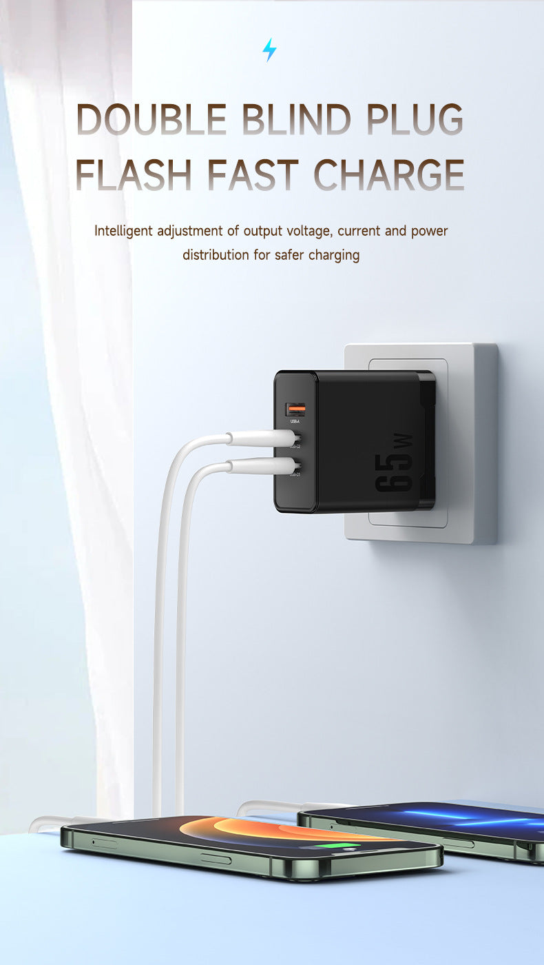 Chargeur Nitride Gallium 65W GaN Multiport