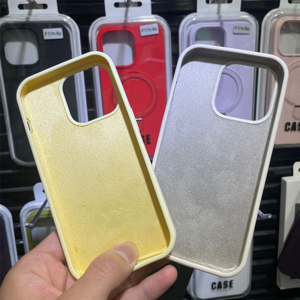 Boîtier de téléphone magnétique Silicone liquide