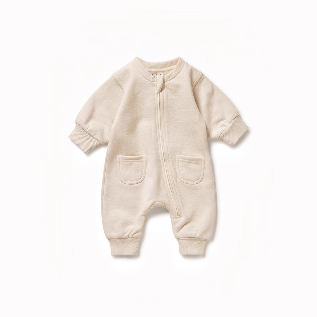 Printemps Automne Solide couleur manches longues Baby Onesie