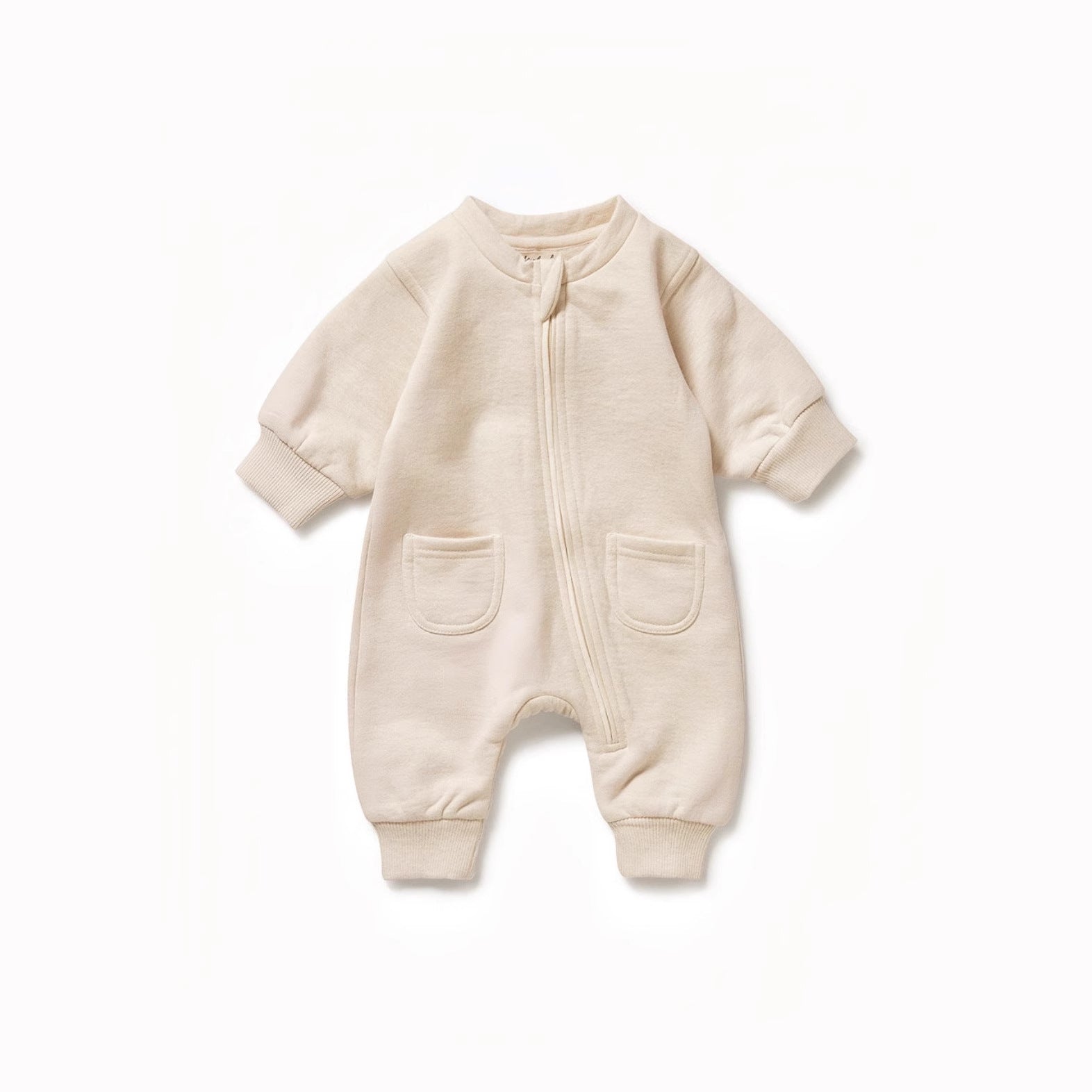 Printemps Automne Solide couleur manches longues Baby Onesie