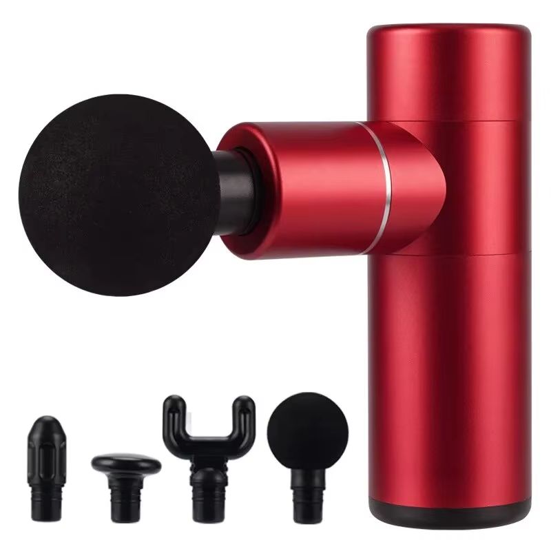 Gun Fascia Mini Portable 4 Gears Deep Tissue Massager Rouge & Noir