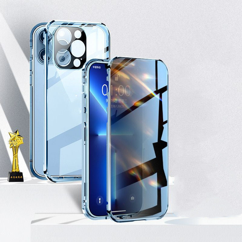Boitier de téléphone Double face verre anti-dérapant All-inclusive Lens Magnetic Suction