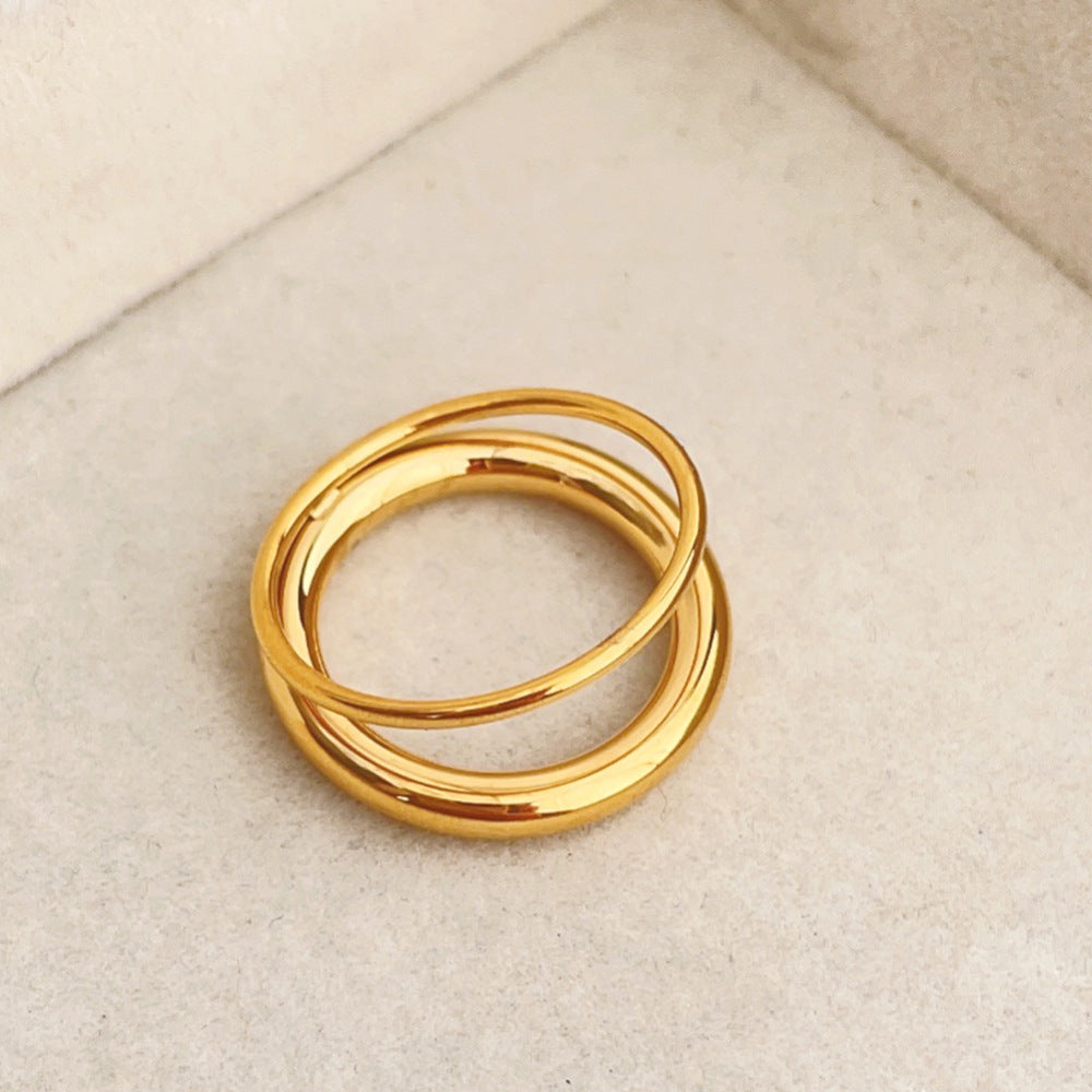 Bague en acier titane pour femmes