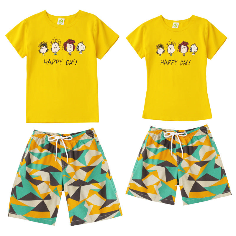 Short-sleeved T-shirt, parent-child outfit
