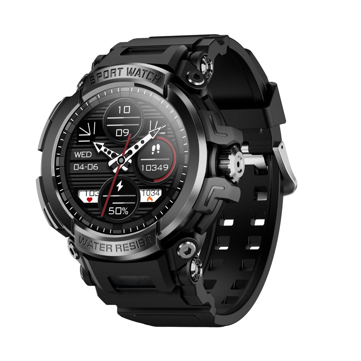 Smart Watch Bluetooth-compatible Appel de fréquence cardiaque Pression artérielle Sang Oxygène Sommeil Moni