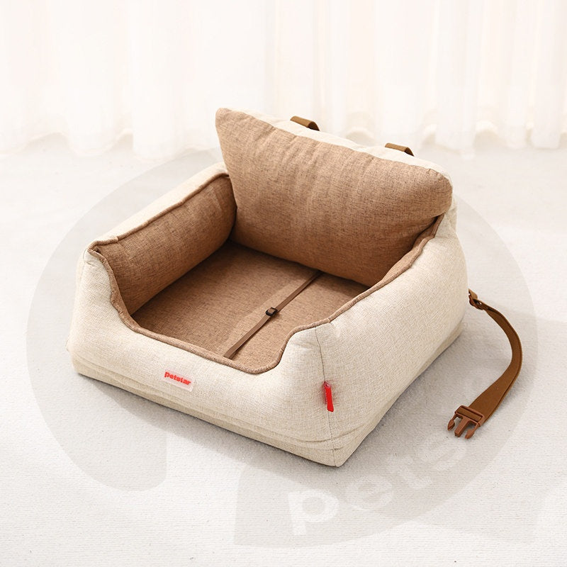 Coussin de siège de voiture de chien un must-have pour les petits et moyens chiens de rouler en toute sécurité dans le fro